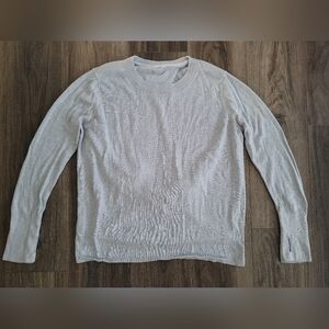 Lululemon Light Gray Long Sleeve Sweater